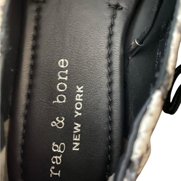 Rag & Bone Black and White Snakeskin Flats - Picture 6 of 15